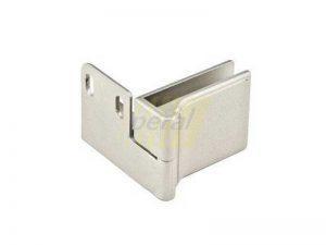 Петля меблева для скляних дверей кутова сатин