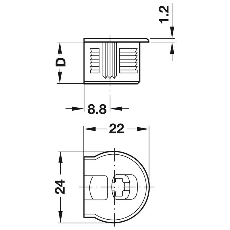 З'єднувальний елемент Häfele Rafix 20, пластиковий, без буртика