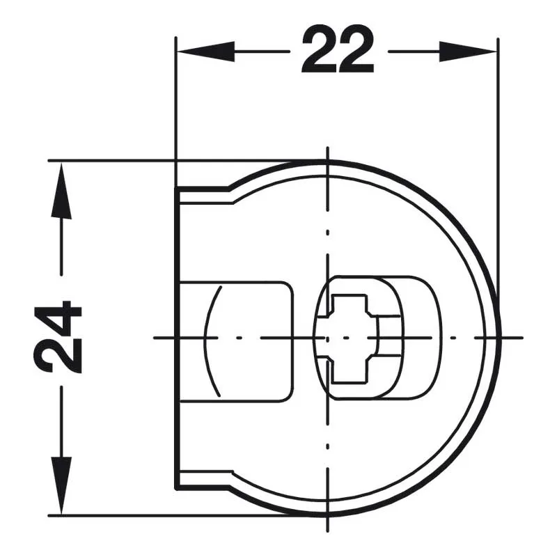 З'єднувальний елемент Häfele Rafix 20, пластиковий, без буртика