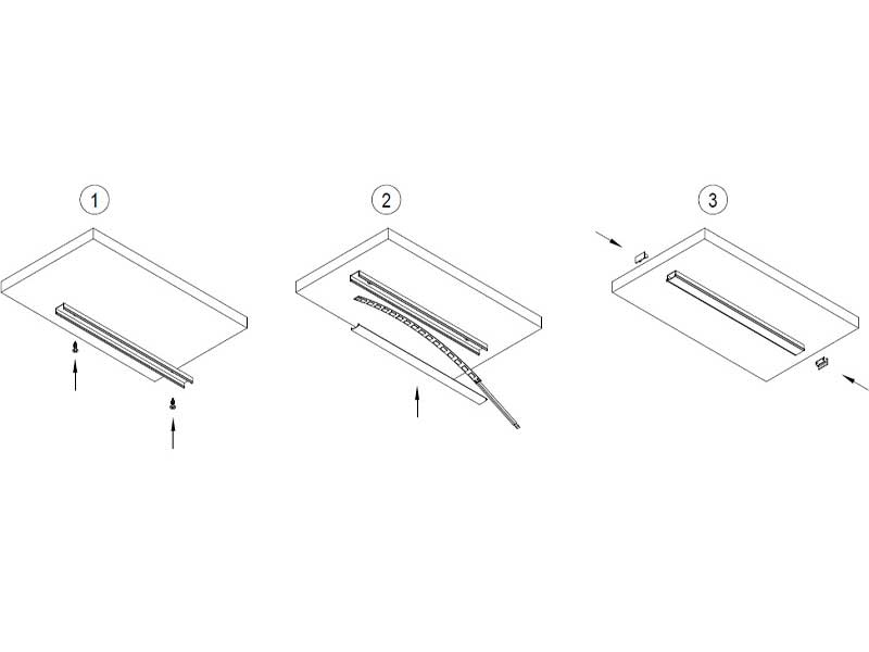 Профиль LED накладной ЧЕРНЫЙ, 2м — изображение 3