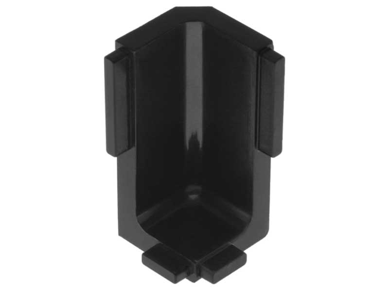 Уголок пластиковый внутренний на пофиль L черный GOLA