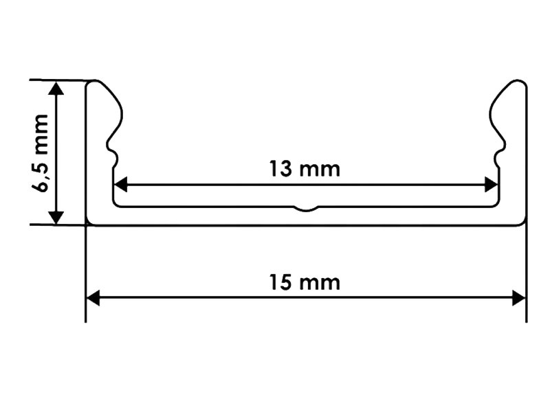 Профиль LED накладной чёрный 2 м
