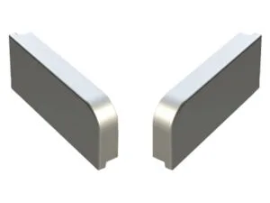 Заглушка на плинтус МИНИ левая, алюминий