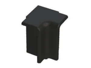 Угол внутренний (ВЫСОКИЙ) на плинтус МИНИ черный