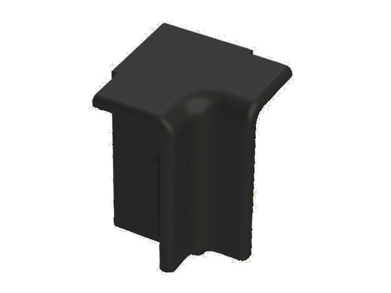 Угол внутренний (ВЫСОКИЙ) на плинтус МИНИ черный