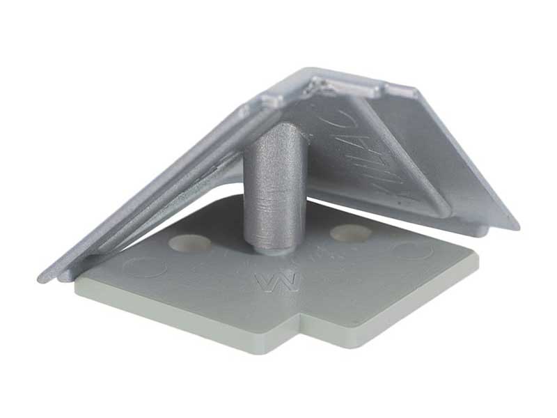 Угол наружный для треугольного кухонного плинтуса — серый