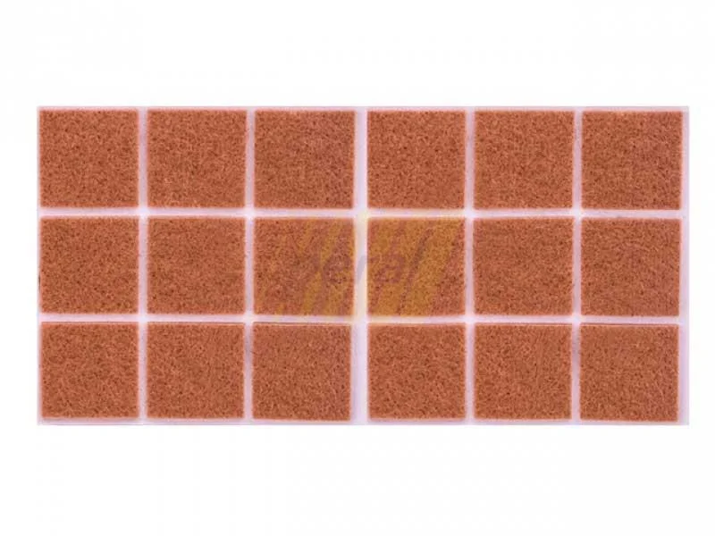 Самоклейка м'яка повсть 35x35 мм квадратна 18 шт.