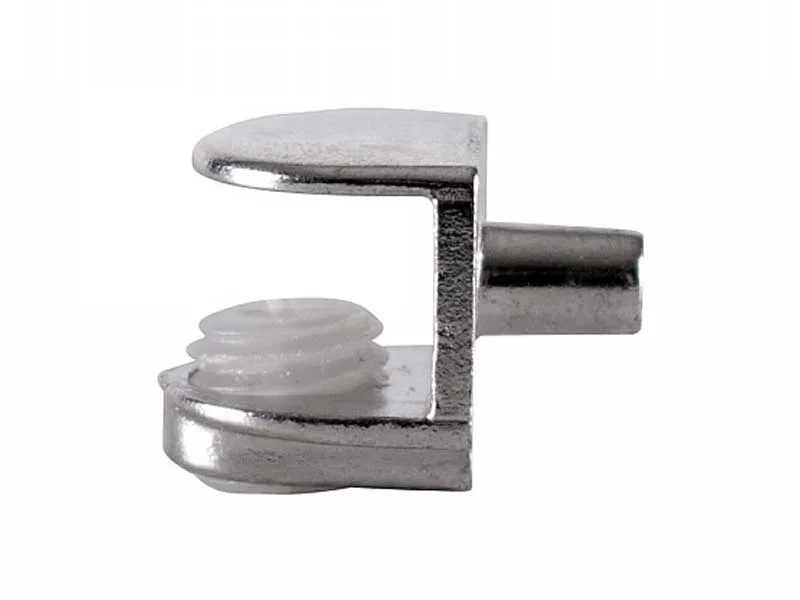 Полкотримач для скла малий, хромований, з гвинтом — ДС