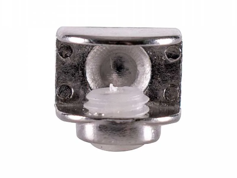 Полкотримач для скла малий, хромований, з гвинтом — ДС