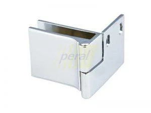 Петля для стеклянной двери угловая хром