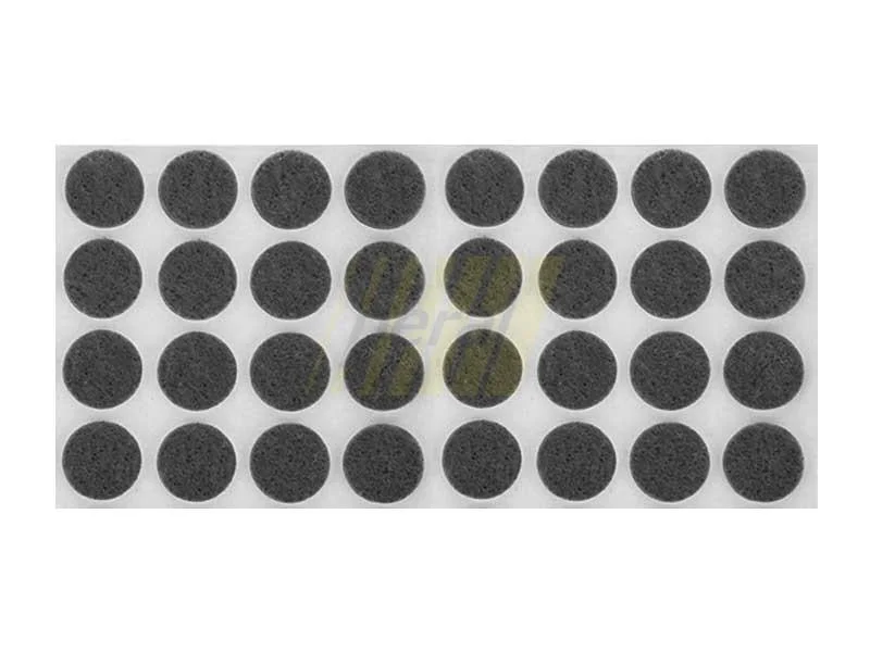 Самоклейка м'яка повсть d=24 мм кругла чорна 32 шт.