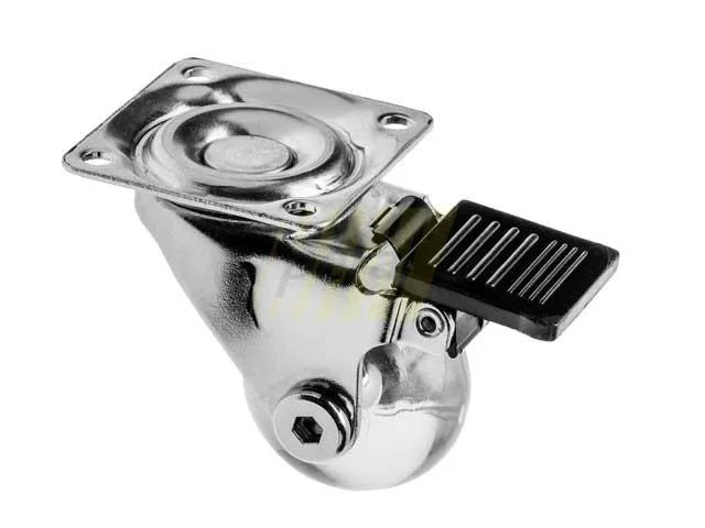 Ролик мебельный GTV KM-RD-35-CF с тормозом