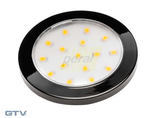 Точковий накладний світлодіодний світильник GTV Lumino 1,5W, 12V, чорний, холодний білий