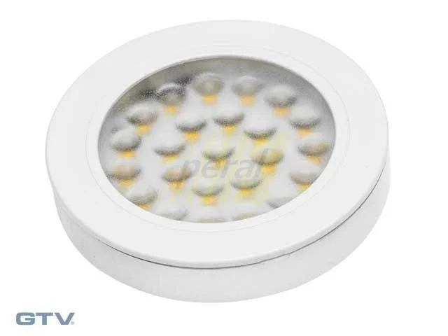Точечный накладной светодиодный светильник GTV Vasco 1,7W, 12V, 24 диода, белый, холодный белый