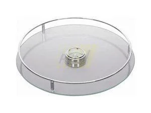 Полиця на трубу скляна d=450 мм з релінгом DC