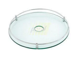Полиця на трубу скляна d=350 мм з релінгом Rejs