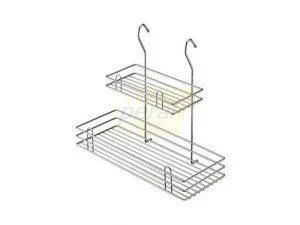 Полиця пряма подвійна велика R-011 хром