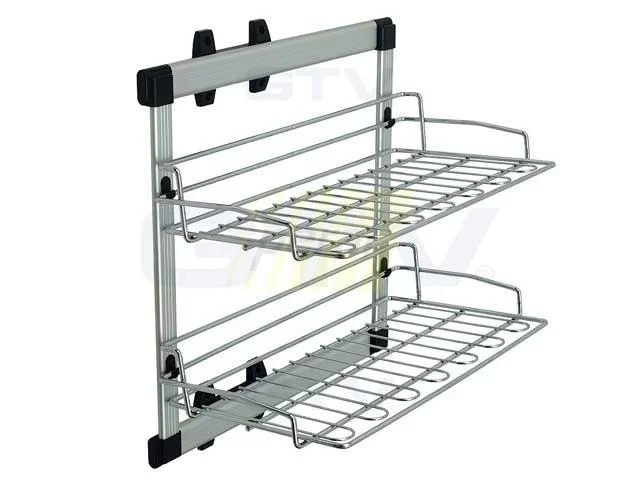 Висувна двоярусна полиця для взуття GTV 290x460x520