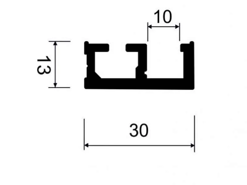 Вертикальний внутрішній профіль АДС А419 для дверей Up-Line