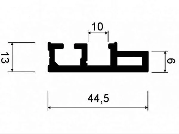 Вертикальний зовнішній профіль АДС А419 для дверей Up-Line