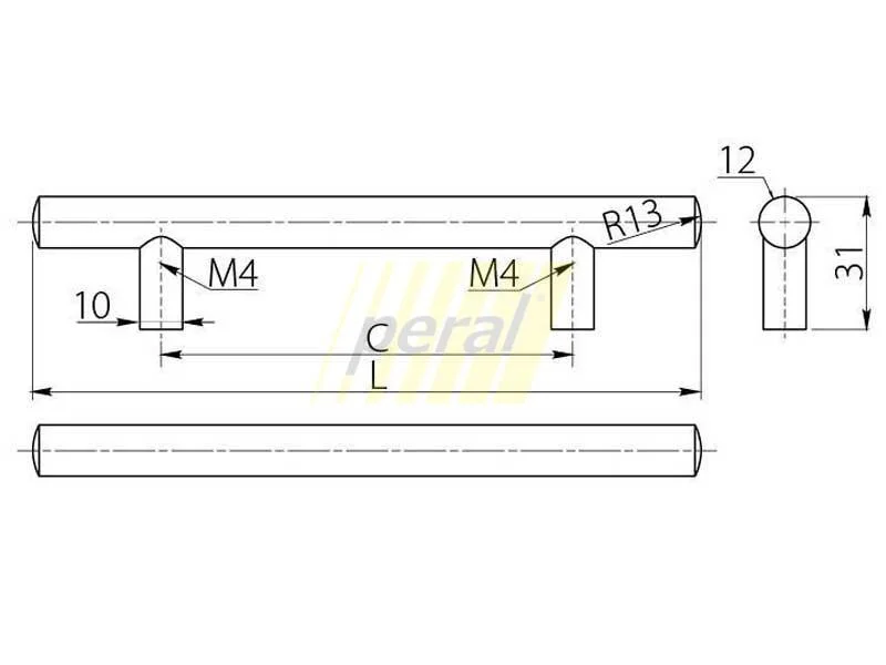 Ручка рейлінгова GTV RELING RS