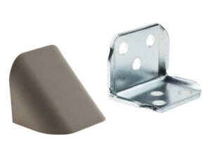 Уголок двойной металлический с накладкой, капучино