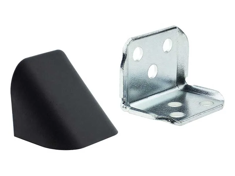 Кутник подвійний металевий з накладкою, графіт