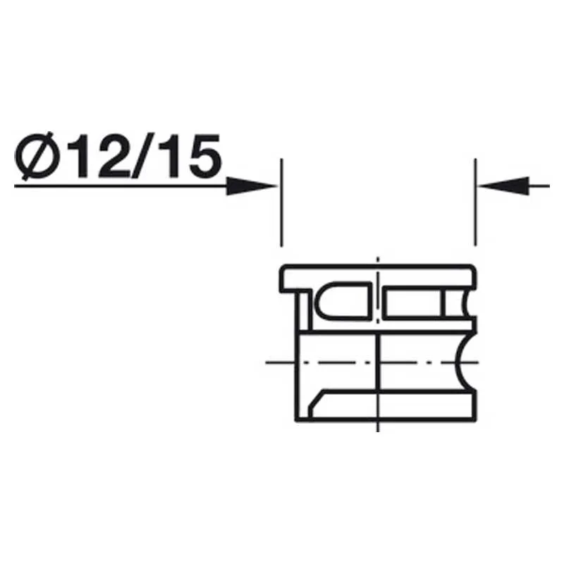 Муфта з’єднувальна Häfele Minifix® 15, цинкове лиття, без бортика