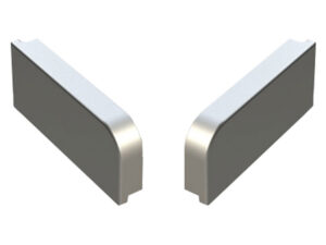 Заглушка на плинтус МИНИ левая, алюминий