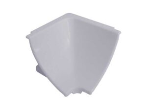 Угол внутренний для треугольного кухонного плинтуса — серый